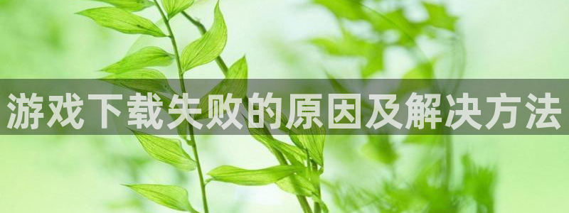 极悦娱乐app下载|下载地址：游戏下载失败的原因及解决方法