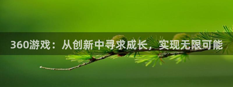 极悦娱乐注册登录平台：360游戏：从创新中寻求成长，实现无限